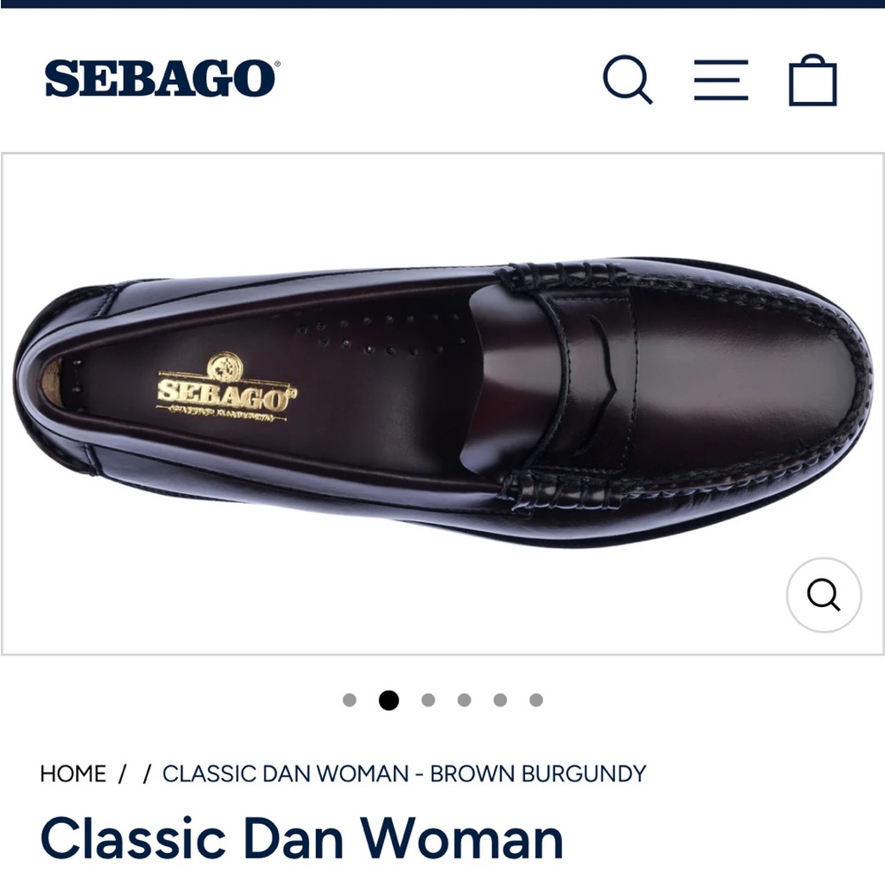 Sebago Leather Dan Loafers - Deep Brown Burgundy - Picture 2 of 10